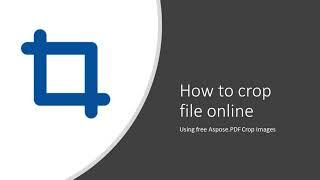 How to crop PDF or Image online