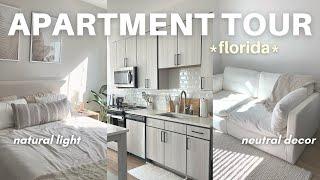 APARTMENT TOUR 2023  neutral pinterest inspired aesthetic, natural light, florida apartment