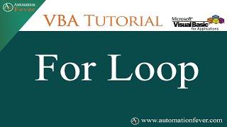 VBA For Loop | Excel VBA Tutorial in Hindi