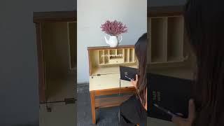 Rescued this antique desk before it was tossed! You have to see the details. Would you have this?
