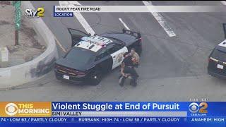 Driver Brawls With CHP Officers In Simi Valley After Pursuit