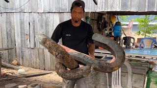 Knife Making | Forging A Sharpest Hunting Knife From The Rusty Hook