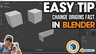 One EASY TRICK to Quickly Change Object Origins in Blender! (Quick Pivot Point Change)