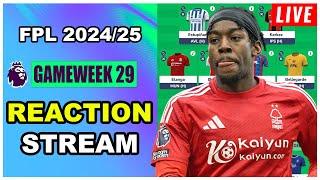 FPL Blank Gameweek 29: REACTION STREAM | Live Q&A | Fantasy Premier League Tips 2024/25