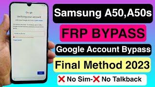 Samsung Galaxy A50 (SM-A505f) Frp Bypass//Remove Google Account Android 11/Without PC 100% Free 2023