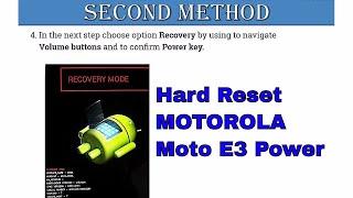 Hard Reset MOTOROLA Moto E3 Power Nexgen