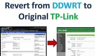 Revert TL-WR743_v2 DDWRT to orignal TP link Firmware