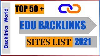 Get ! Free Do-follow EDU. Backlinks list 2021 - [Live Links]