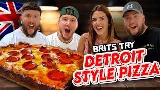 Brits Try Detroit Style Pizza For The First Time!