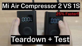 Xiaomi Mijia Air Compressor 2 [25% Faster] vs Mijia Air Compressor 1s Teardown, Test, Compare 4K