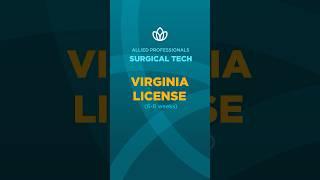 Calling all Surgical and CVOR Techs! Get your Virginia license in 6-8 weeks. #ayahealthcare #shorts