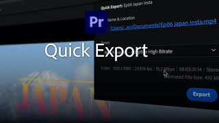 Quick Export – Now Available in Adobe Premiere Pro | Adobe Video