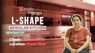 L Shape Modular Kitchen Design By Regalo Kitchens | Client Review