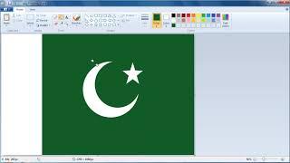 How To Creat Pakistani Flag In Paint Windows 7