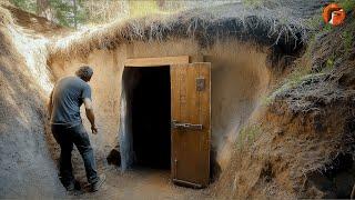 Man Builds Warm Survival Shelter Underground | Start to Finish Build by @ramizinthewild