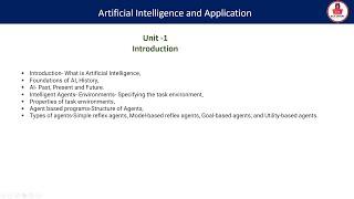 Unit -1 Introduction to Artificial Intelligence BCA final Year Notes