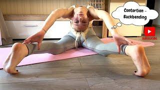 Flexibility Challenge with FlexiGymnast. Contortion Backbend & gymnastics flex, headsit