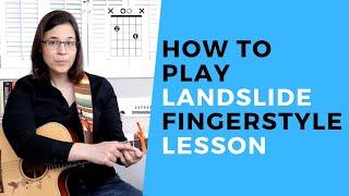 How To Play Landslide On Guitar by Fleetwood Mac Acoustic FINGERSTYLE Lesson