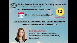 12th Monthly Online lecture_IASTA by Prof. Claudia Mohr