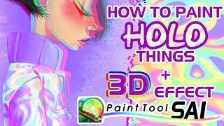 How To Paint Holographic + 3D Effect on SAI - Step by Step - Tutorial