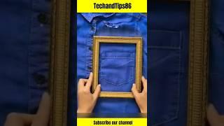 দারুণ একটা জিনিসPhoto frame using jeans #shorts  #shortvideo  #viral  #craft @techandtips86