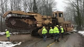 Transporting The Huge Tesmec 1675 Trencher 155 Tonnes - Fasoulas Heavy Transports