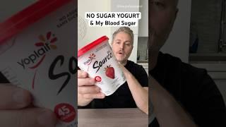 No added sugar strawberry yogurt and my blood sugar #glucose #bloodsugar #insulinresistant1 #yogurt