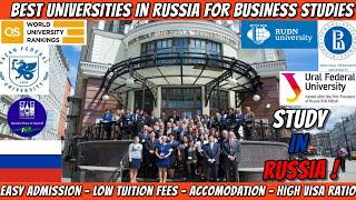 BEST UNIVERSITIES IN RUSSIA FOR BUSINESS STUDIES | HIGH ACCEPTANCE | #studyinrussia #russia #viral