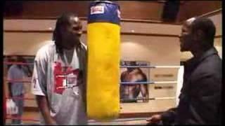 Lennox Lewis gives CHRIS EUBANK a boxing LESSON