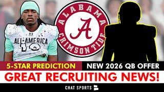 Alabama Football Gets GREAT Recruiting News On 5-Star S Jireh Edwards + A NEW 2026 QB Offer