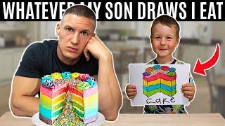 Whatever my son draws I eat *challenge*