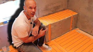 HEATED FLOOR IN SHOWER!!! - How To Install SCHLUTER DITRA-HEAT