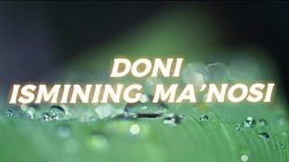 DONI ISMINING MA'NOSI #DONI #ISMINING #MANOSI #ISIM #ISMI #DONI_ISMINING_MANOSI #ISIMLAR #MANOLARI