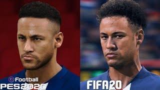 FIFA 20 vs PES 2020 - PSG Player Faces Comparison