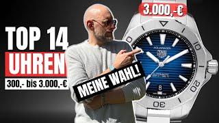 The best 14 watches up to 3,000 €  | I would buy these... (4K)