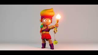 Amber from Brawl Stars (3D Animation)