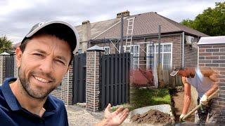  СДЕЛАЛ КРАСИВЫЕ СТОЛБЫ К НАВЕСУ, РЕМОНТ ФУНДАМЕНТА ЛОМАЮ СТАРЫЙ СТРОЮ НОВЫЙ