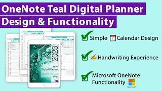 OneNote Teal Digital Planner Design & Functionality