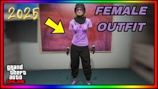 GTA 5 ONLINE - FEMALE BLACK JOGGERS INVISIBLE ARMS GLITCH MODDED OUTFIT