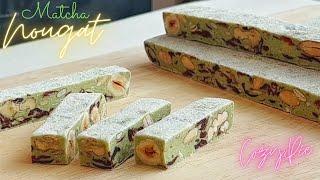 Easy Homemade Matcha Nougat recipe with Marshmallow ~!  ️