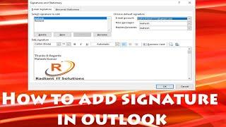 How to add signature in Outlook 2013/2016/2019