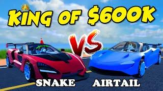 600K! Jailbreak SNAKE vs AIRTAIL TOP Speed Test (Roblox)