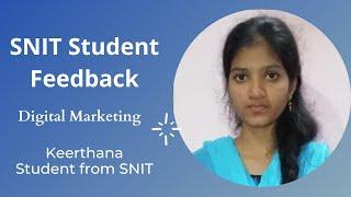 Digital Marketing Training Student Review | SNIT Training Institute