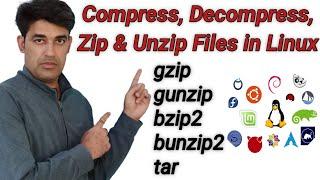 Compress, Decompress, Zip & Unzip files in Linux || gzip, gunzip, bzip2, bunzip2 & tar Commands