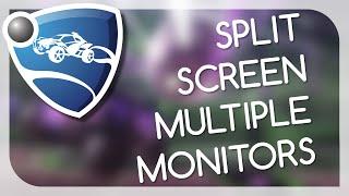 Rocket League - How to Play Split Screen on Multiple Monitors (TUTORIAL)