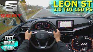 2021 Seat Leon Sportstourer FR 2.0 TDI 150 PS TOP SPEED AUTOBAHN DRIVE POV