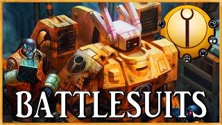 T'AU BATTLESUITS - Technological Panoplies | Warhammer 40k Lore