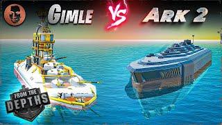 Gimle VS. Ark 2 - From the Depths Battleship Battle