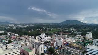 4K HD drone flight over downtown Blantyre, Malawi