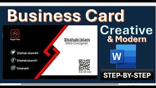 Modern Business Card Design in MS Word | Step-by-Step Tutorial